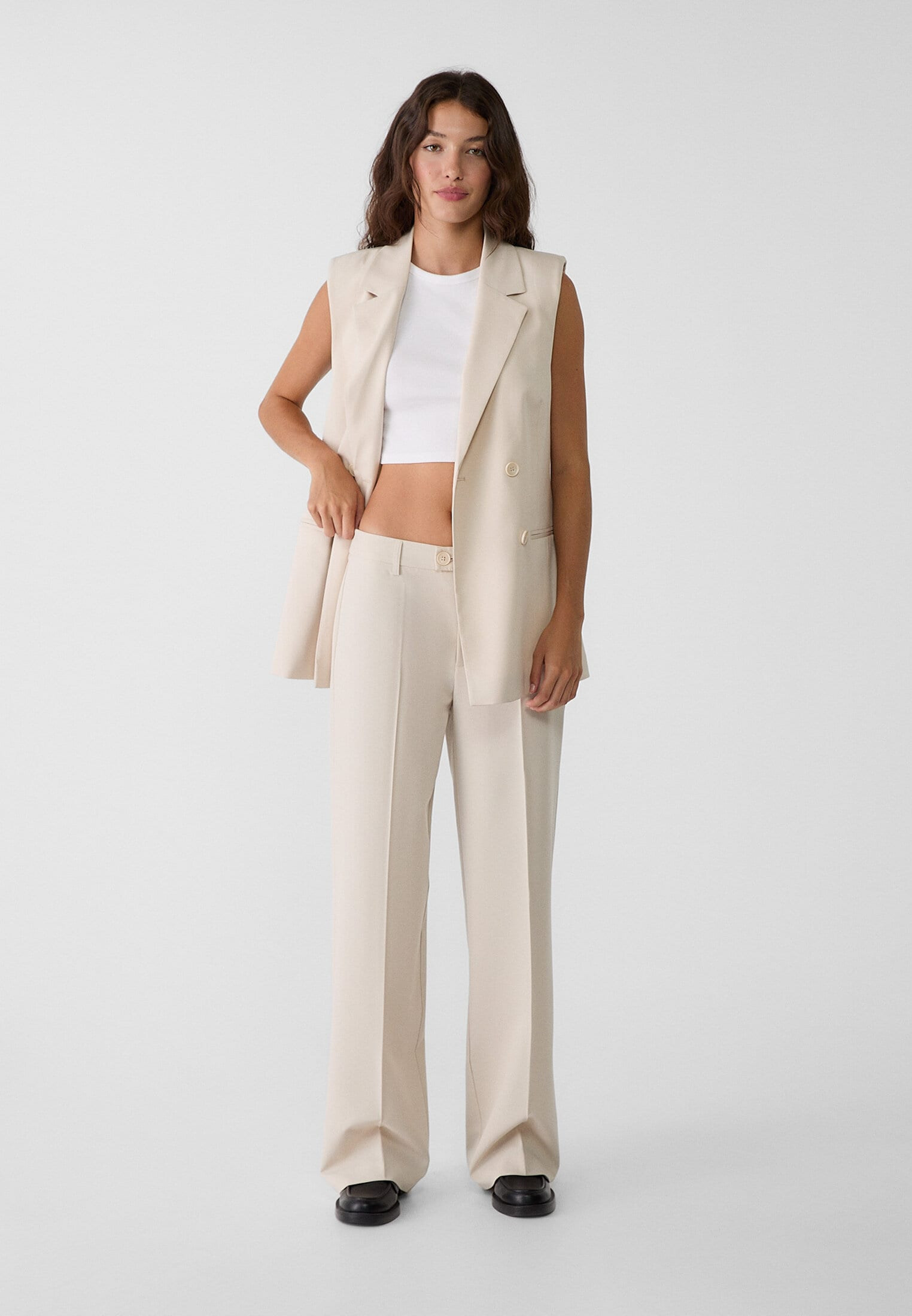 Smart straight-leg trousers | Stradivarius (UK)