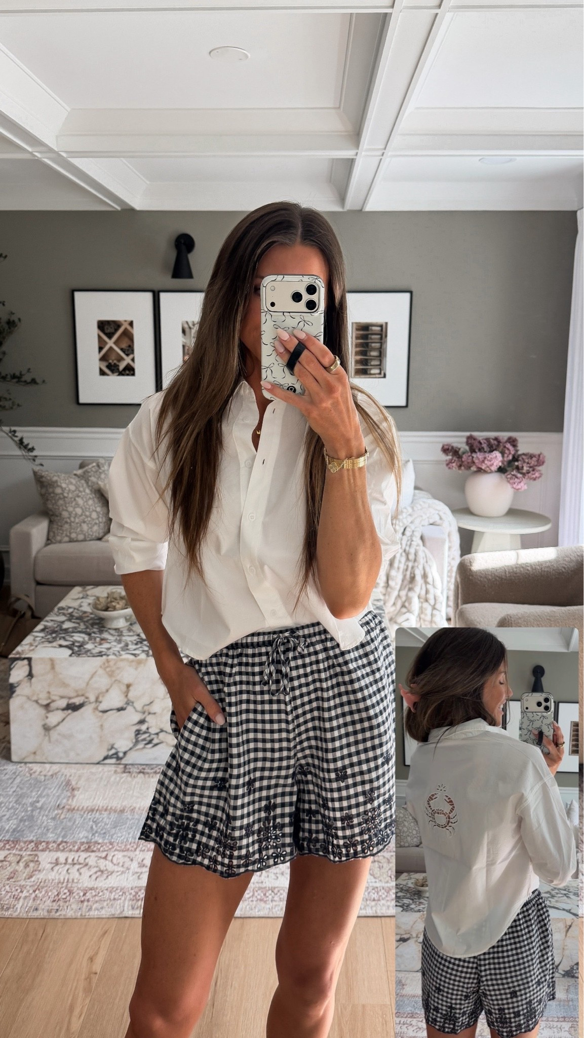 Love this little set!! The shorts are so comfy and cute and I love the embroidered cutout detail on the back of the blouse! Both run large, wearing an XS in both

#LTKTall #LTKootd #LTKmomlife