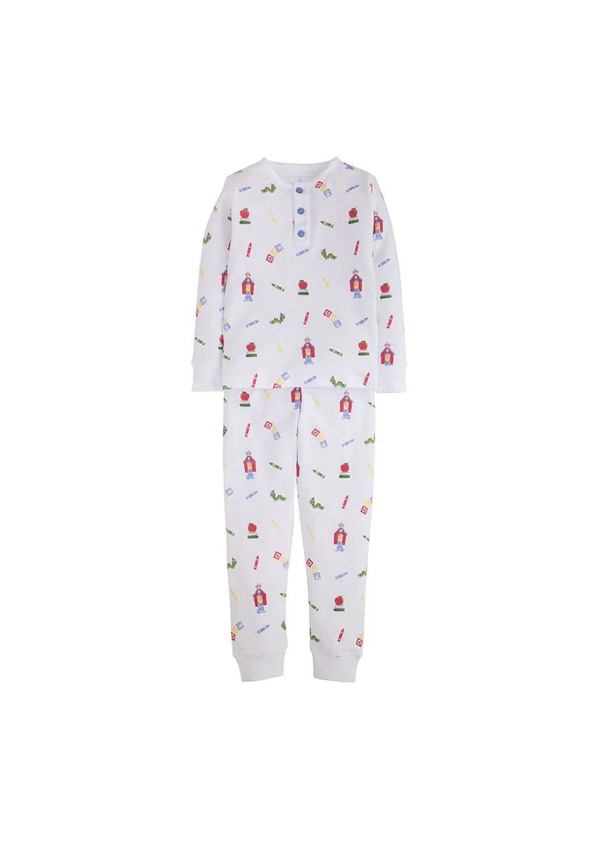 Boy Printed Jammies - School Days | Little English