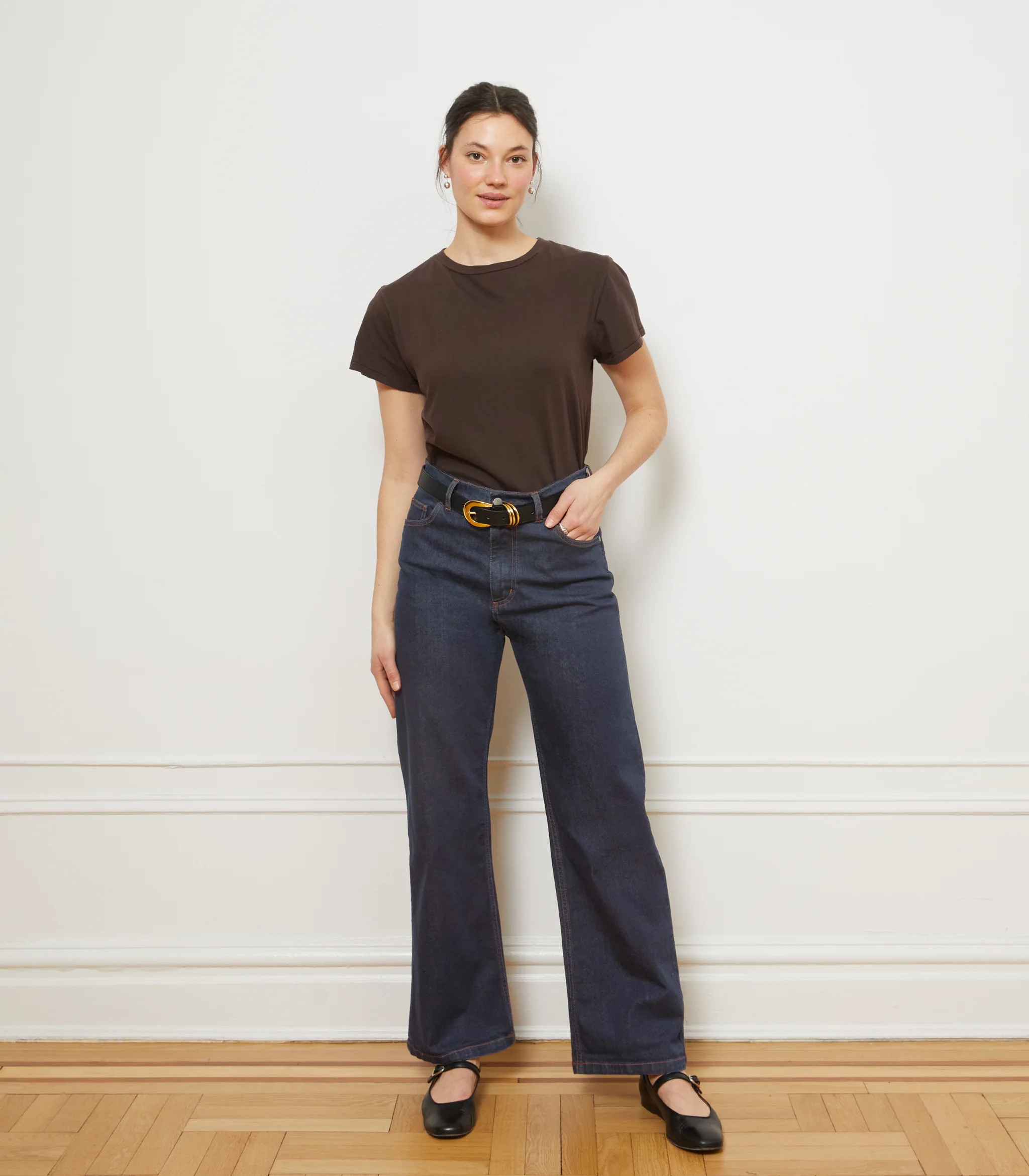 Carmen Wide Leg Jeans - Dark Indigo | Loup