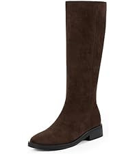 Modatope Knee High Boots Women Square Toe Kitten Heel Tall Boots Womens Fashion Long Boots | Amazon (US)