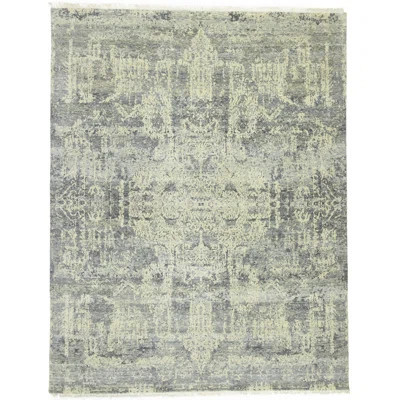Multicolored Transitional 8X10 Handmade Oriental Area Rug | Wayfair North America