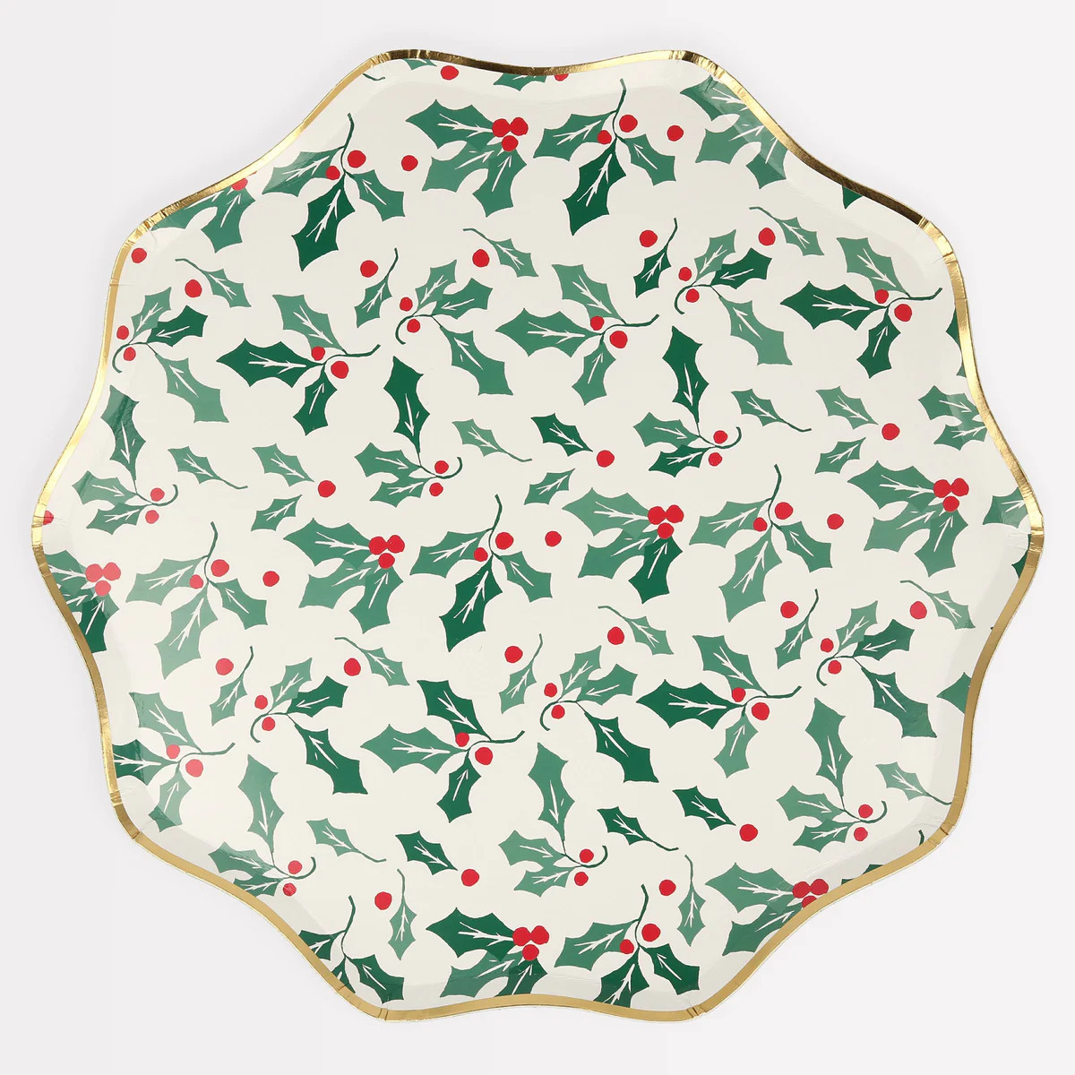 Holly Pattern Dinner Plates (x 8) | Meri Meri