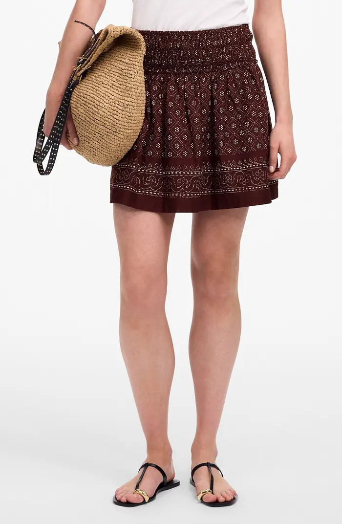 Madewell Paisley Ruffle Cotton Voile Miniskirt | Nordstrom | Nordstrom