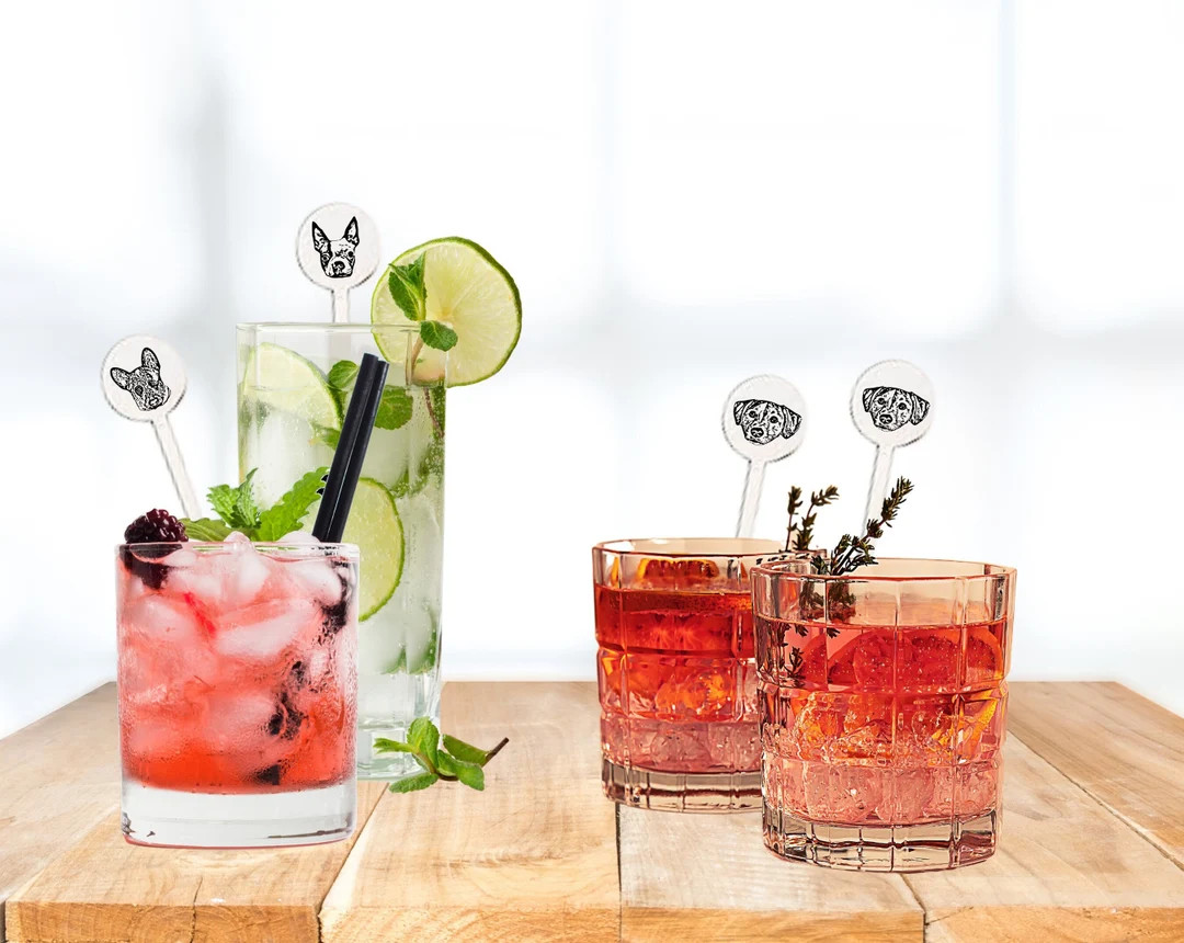 Custom Pet Stir Sticks, Acrylic Stir Sticks, Wedding Pet Stir Stick, Custom Swizzle Stick, Drink ... | Etsy (US)