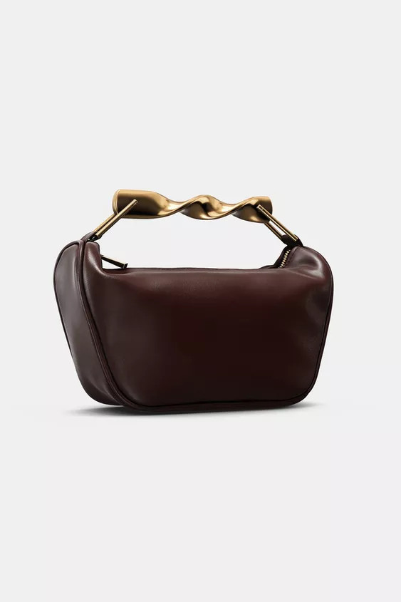 MINI HANDBAG WITH METALLIC HANDLE | Zara US