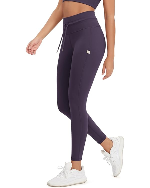 ODODOS Women's Drawstring Tie Daily Leggings 25" / 28" High Waist Workout Yoga Pants | Amazon (US)