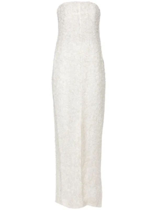 TOTEME Strapless fil-coupé Dress | White | FARFETCH | Farfetch Global