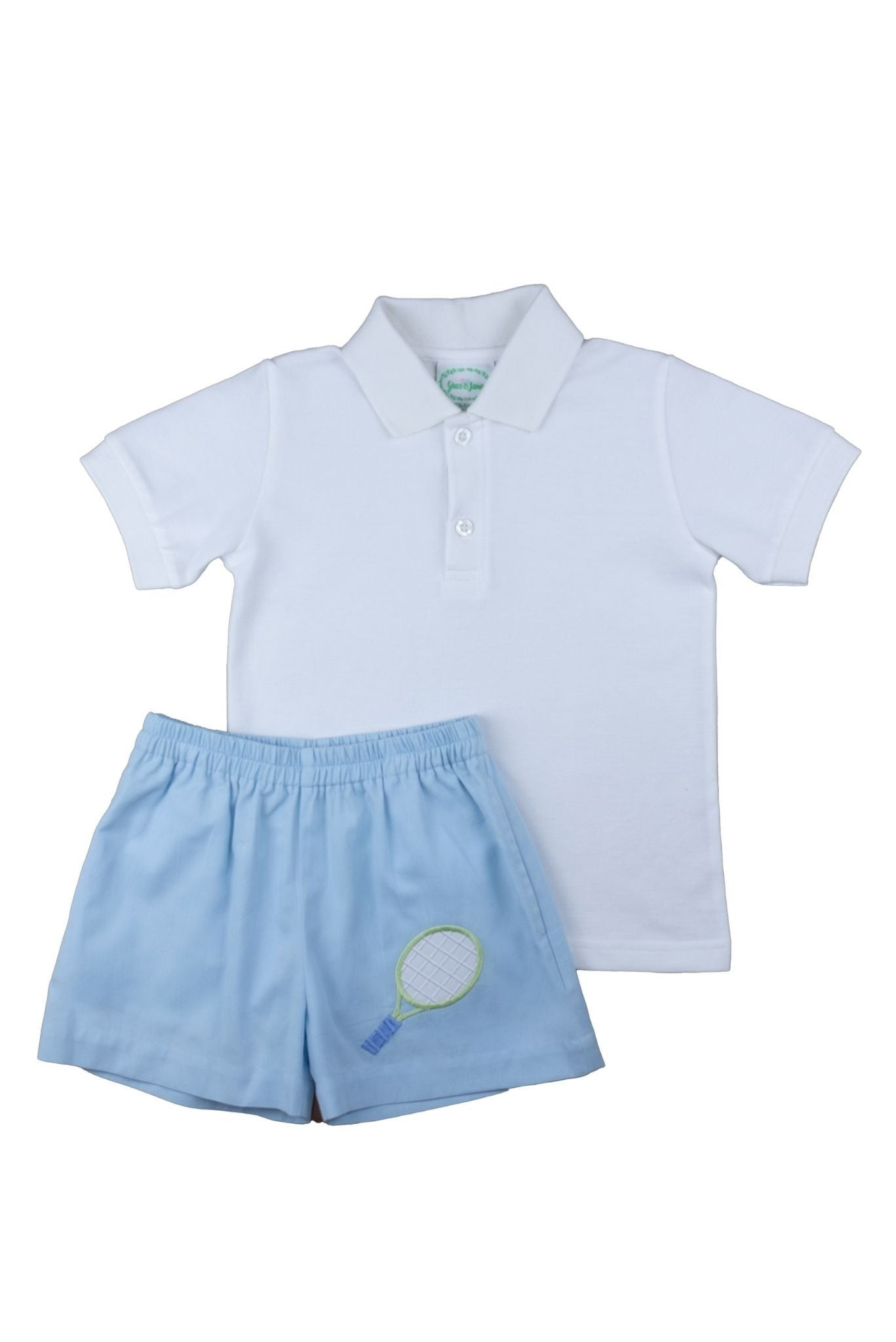 Grace & James Tennis Collared Shirt Set | JoJo Mommy