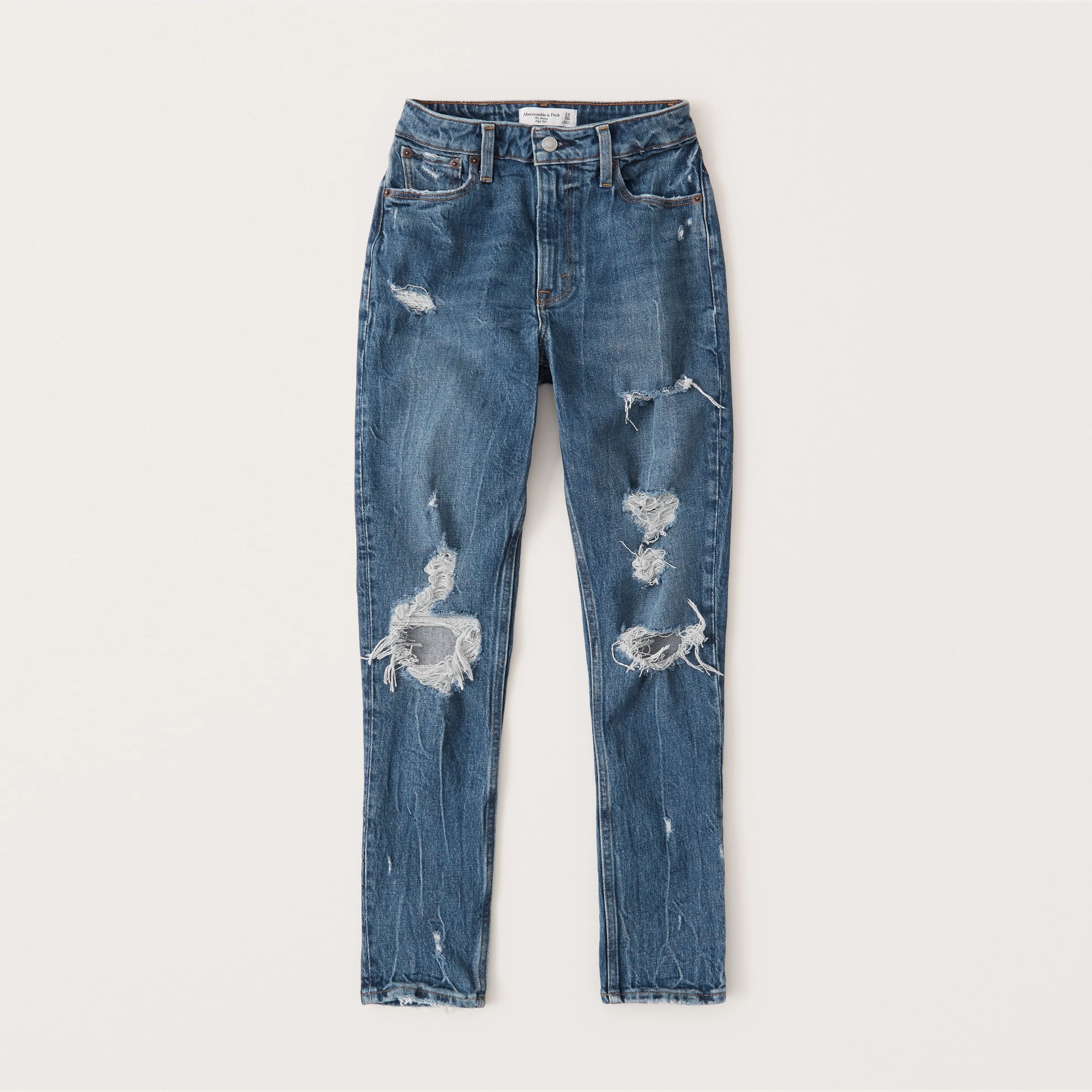 Curve Love High Rise Skinny Jeans | Abercrombie & Fitch (US)