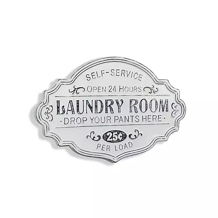 Enamel Laundry Room Wall Plaque | Kirkland's Home