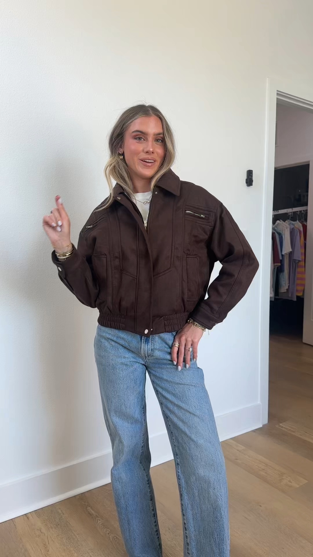 Amazon size small Xunger Women's Faux Suede Cropped Jacket Lapel Collar Zip Front Casual Short Coat Drawstring Hem Outerwear with Pockets

#LTKFindsUnder100 #LTKSaleAlert #LTKootd