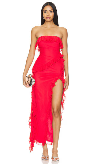 Frankie Maxi Dress in Bright Red | Revolve Clothing (Global)