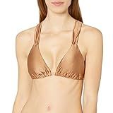 Anne Cole Studio Women's Cross Back Bikini Swim Top, Bronze, Medium | Amazon (US)
