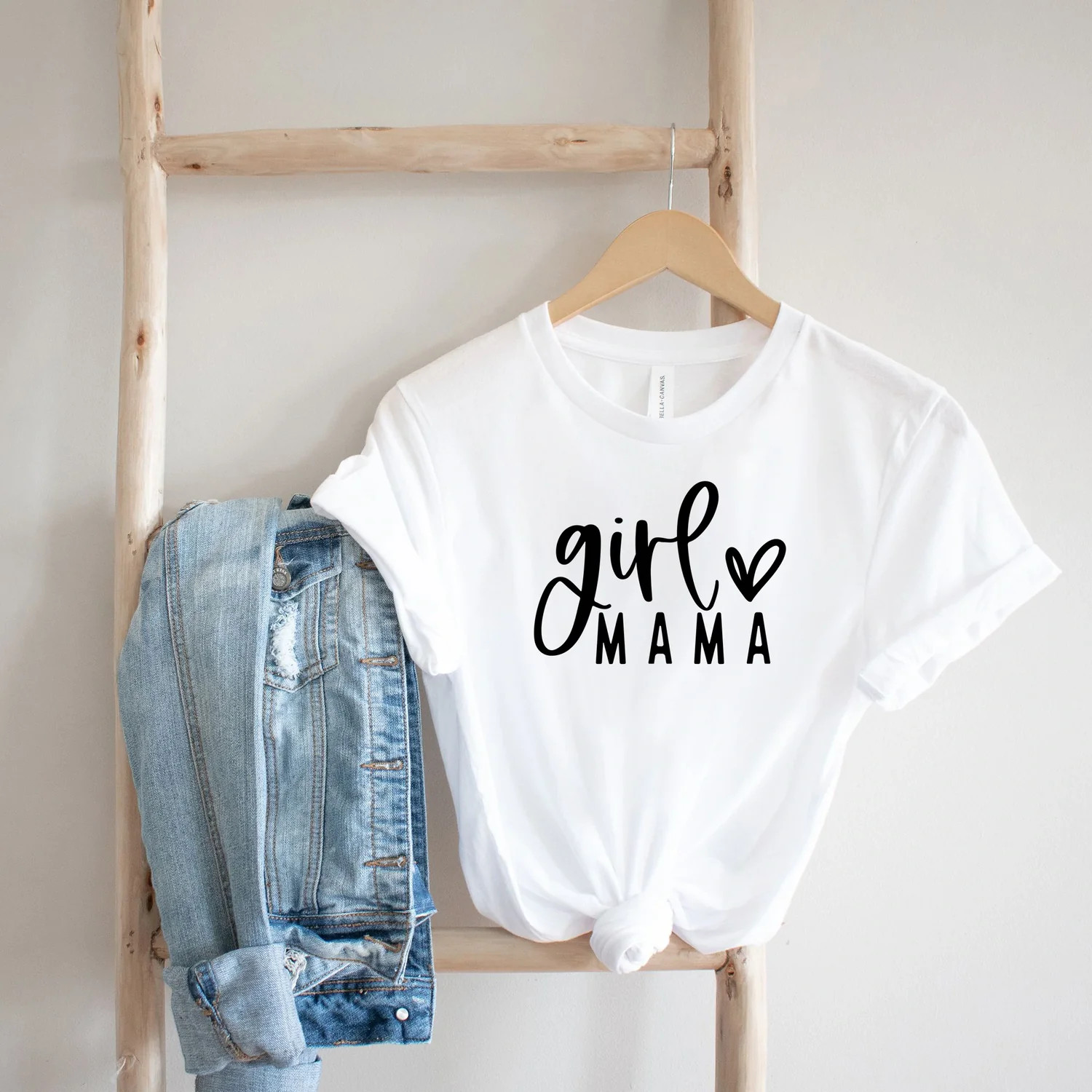 Girl Mama Heart Graphic Tee, White | SpearmintLOVE