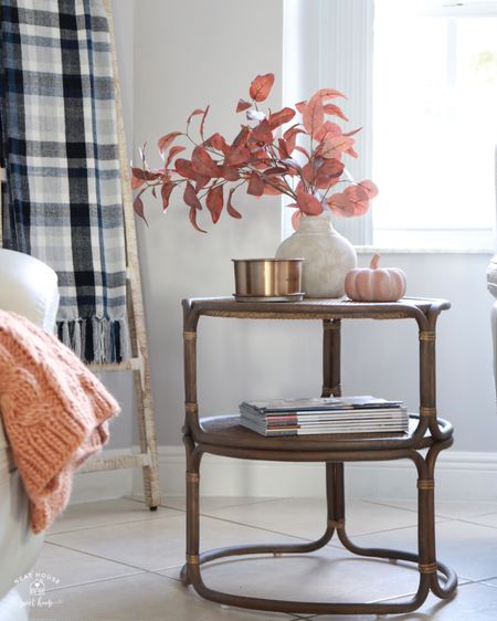 Fall side table styling.

#LTKhome #LTKSeasonal