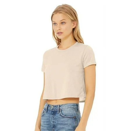 BELLA + CANVAS - Women’s Flowy Crop Tee - 8882 - Athletic Heather - Size: XL | Walmart (US)
