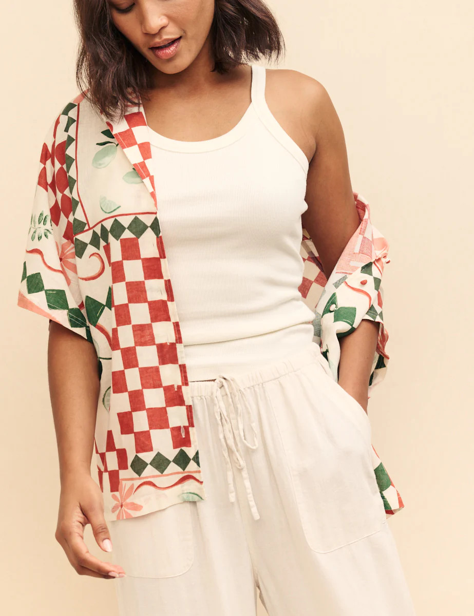 Fearne Cotton Linen-blend Cream Tile Print Shirt
  

  
    €82,00 | Nobody's Child