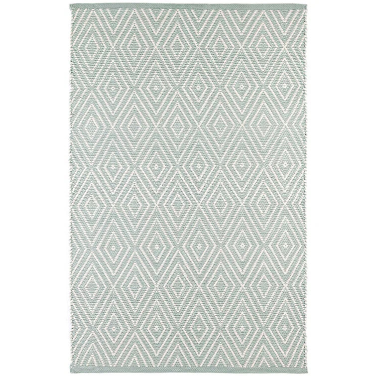 Diamond Platinum/White Handwoven Indoor/Outdoor Rug | Wayfair North America