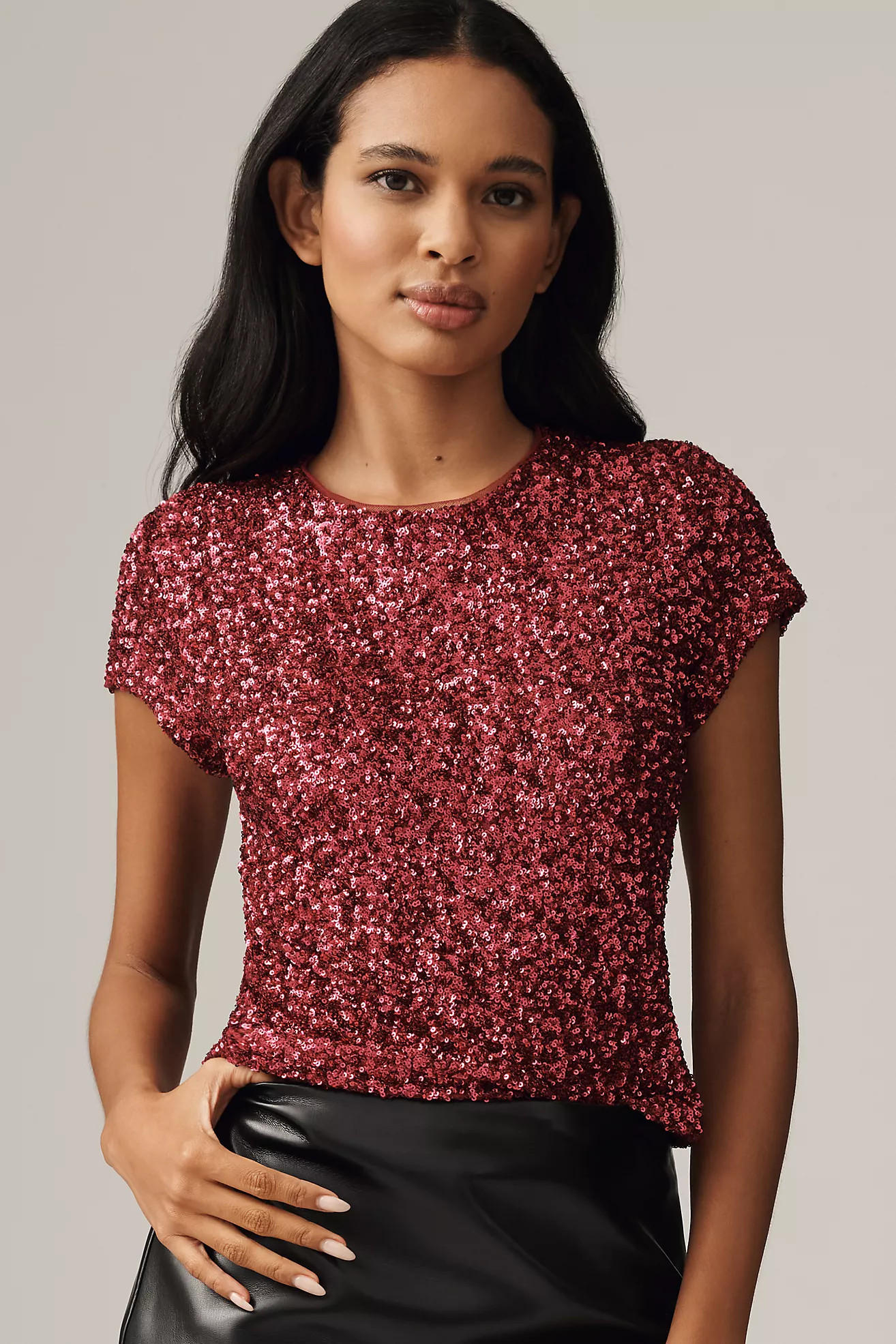 Maeve Sequin Tee | Anthropologie (US)