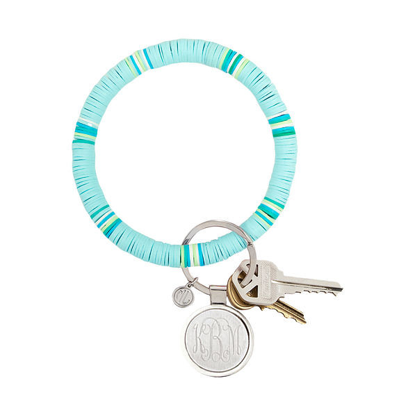 Monogrammed Beaded Key Ring | Marleylilly