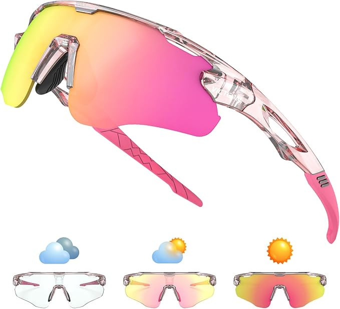 Victgoal Running Glasses Photochromic Sunglasses for Men Women with TR90 Frame UV Protection Spor... | Amazon (UK)