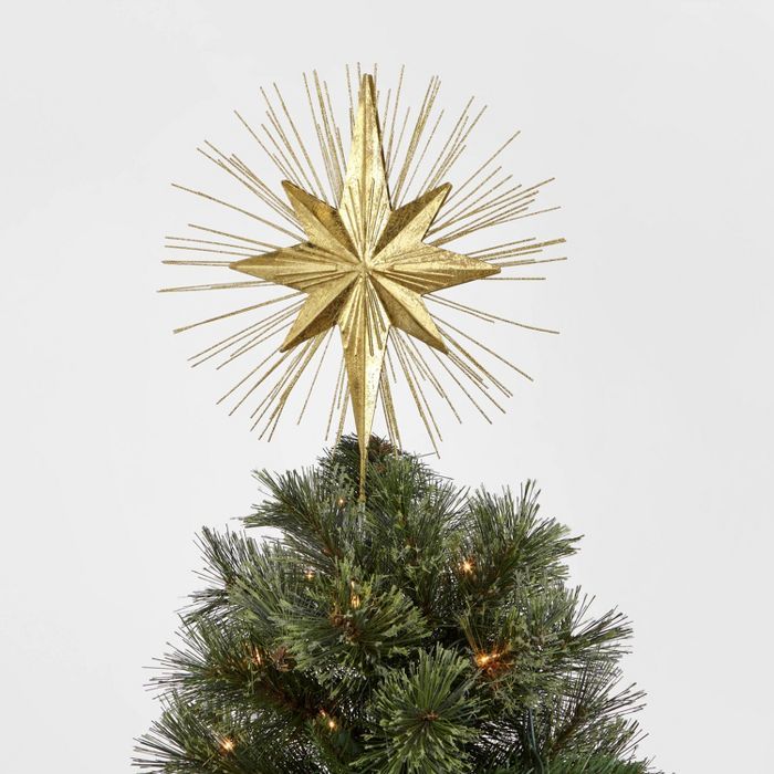 Unlit Metal Bethlehem Star Tree Topper Gold - Wondershop™ | Target