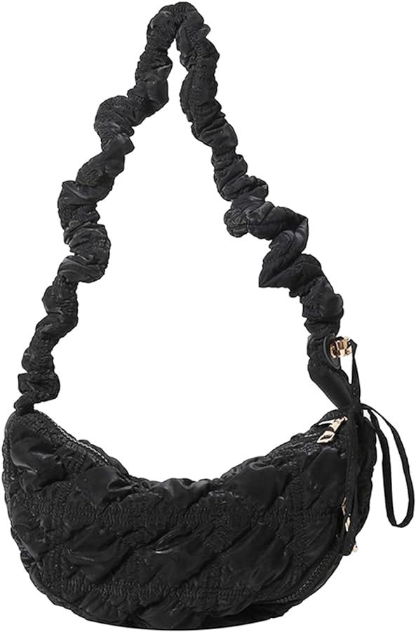 Quilted Shoulder Bag Puffer Handbag Crossbody Purse Padded Cloud Hobo Bag with Adjustable Strap | Amazon (US)