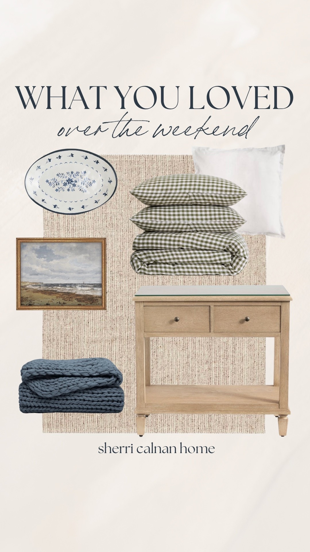 What you loved over the weekend 🫶🏼 These picks are the perfect blend between neutral and eye catching. So many of you are still shopping this gingham bedding, which is made with linen fabric that’s perfect for summer! Plus, our jute area rug and nightstand remain favorites.

#LTKHome #LTKSaleAlert
