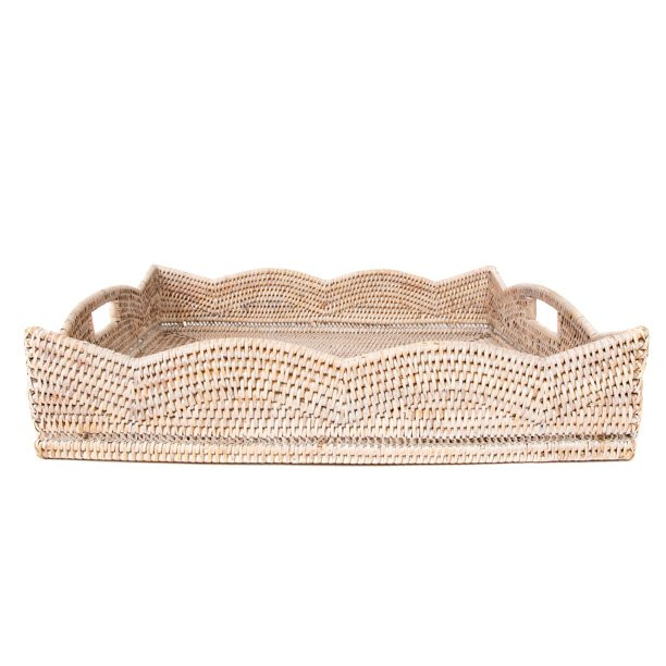 Artifacts Rattan™ Scallop Collection Square Tray - Walmart.com | Walmart (US)