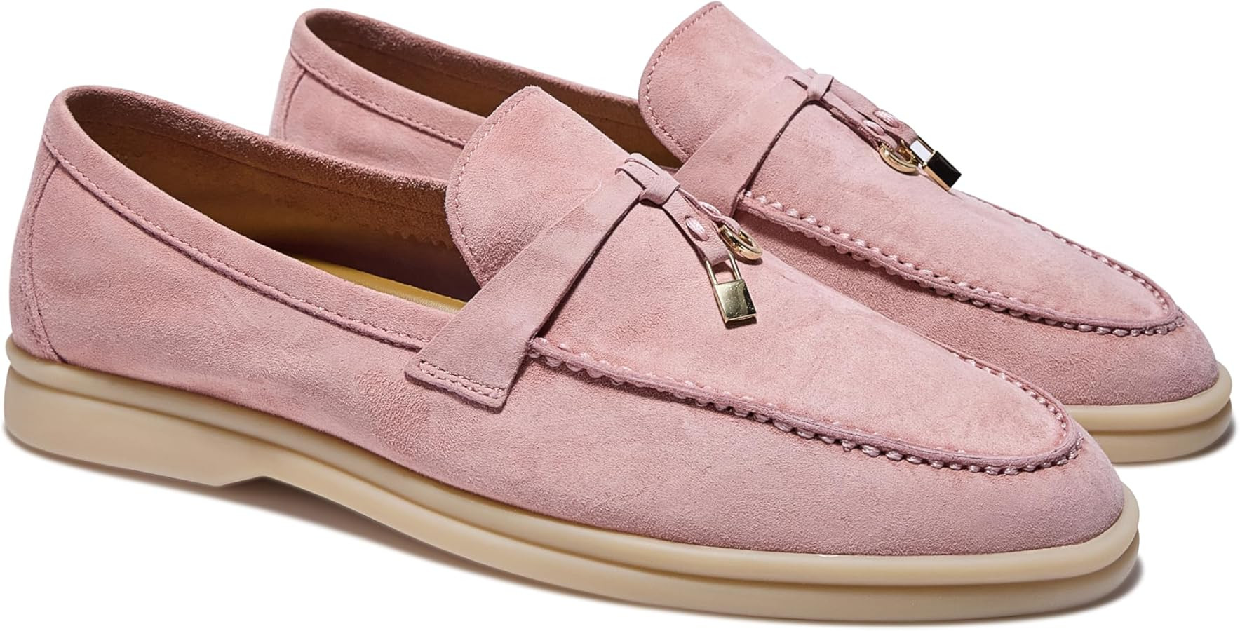 Women's Summer Stroll Charms Premium Designer Suede Leather Loafers Shoes | Amazon (US)