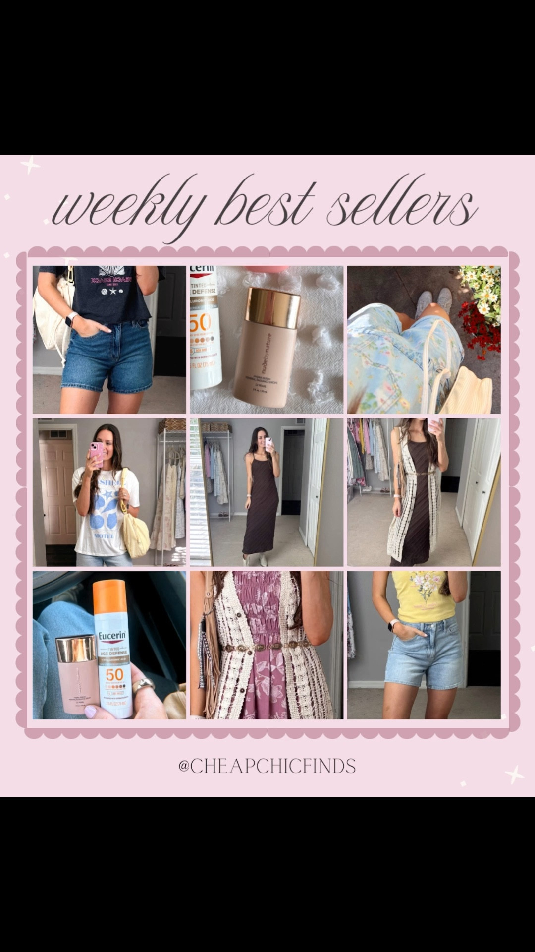 Last weeks best sellers!

Walmart time and tru denim shorts
Walmart crochet vest
Walmart seashell tee


#walmartfinds #walmartfashion

#LTKSeasonal #LTKBeauty