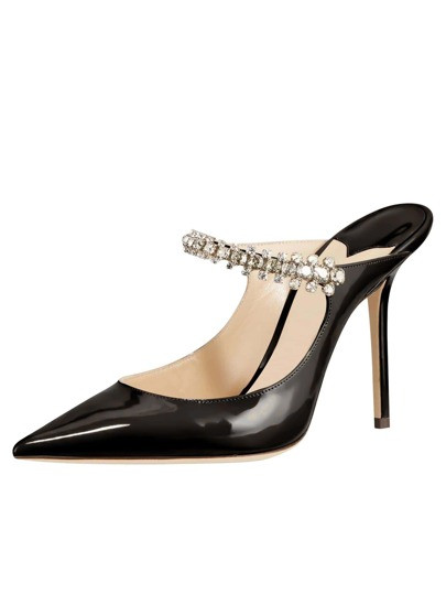 Women Heeled Mules Rhinestone Strappy Pointed Toe Mules | SHEIN
