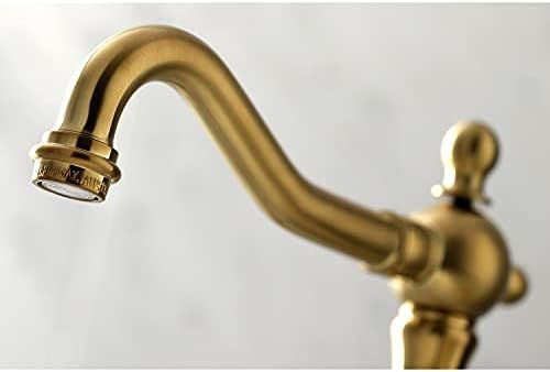 Kingston Brass KS1977AX 8 in. Widespread Bathroom Faucet, Brushed Brass | Amazon (US)