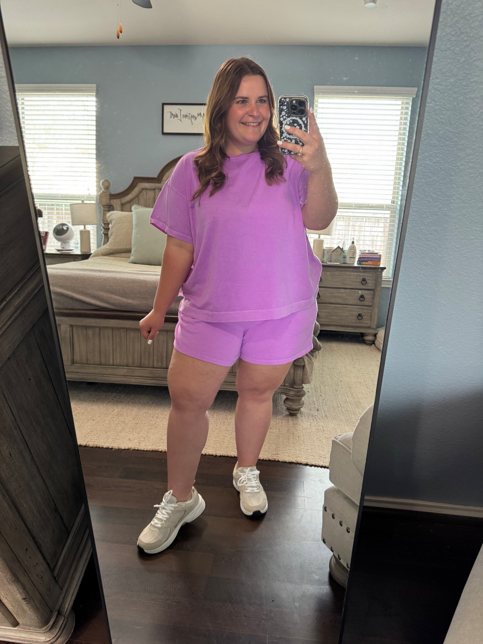 I love this old navy set so much that I got it in another color! I am wearing an xxl in the top and xl in the shorts. Paired with walmart sneakers. 

#LTKPlusSize #LTKMidsize #LTKootd
