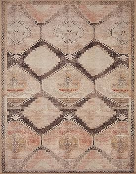 Loloi II Wynter WYN-08 Graphite Traditional Area 7'-6" x 9'-6" Graphite/Blush Rectangular 0.13" T... | Amazon (US)