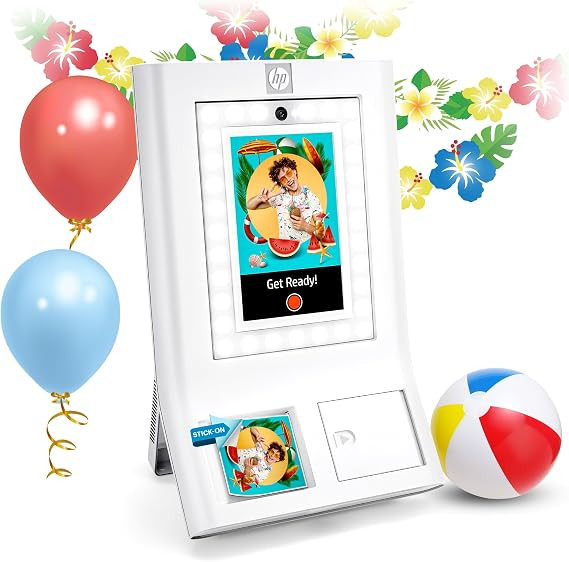 HP Sprocket Photo Booth Machine Instant Color Photo Printer - 10.1" Touchscreen Photobooth, LED R... | Amazon (US)