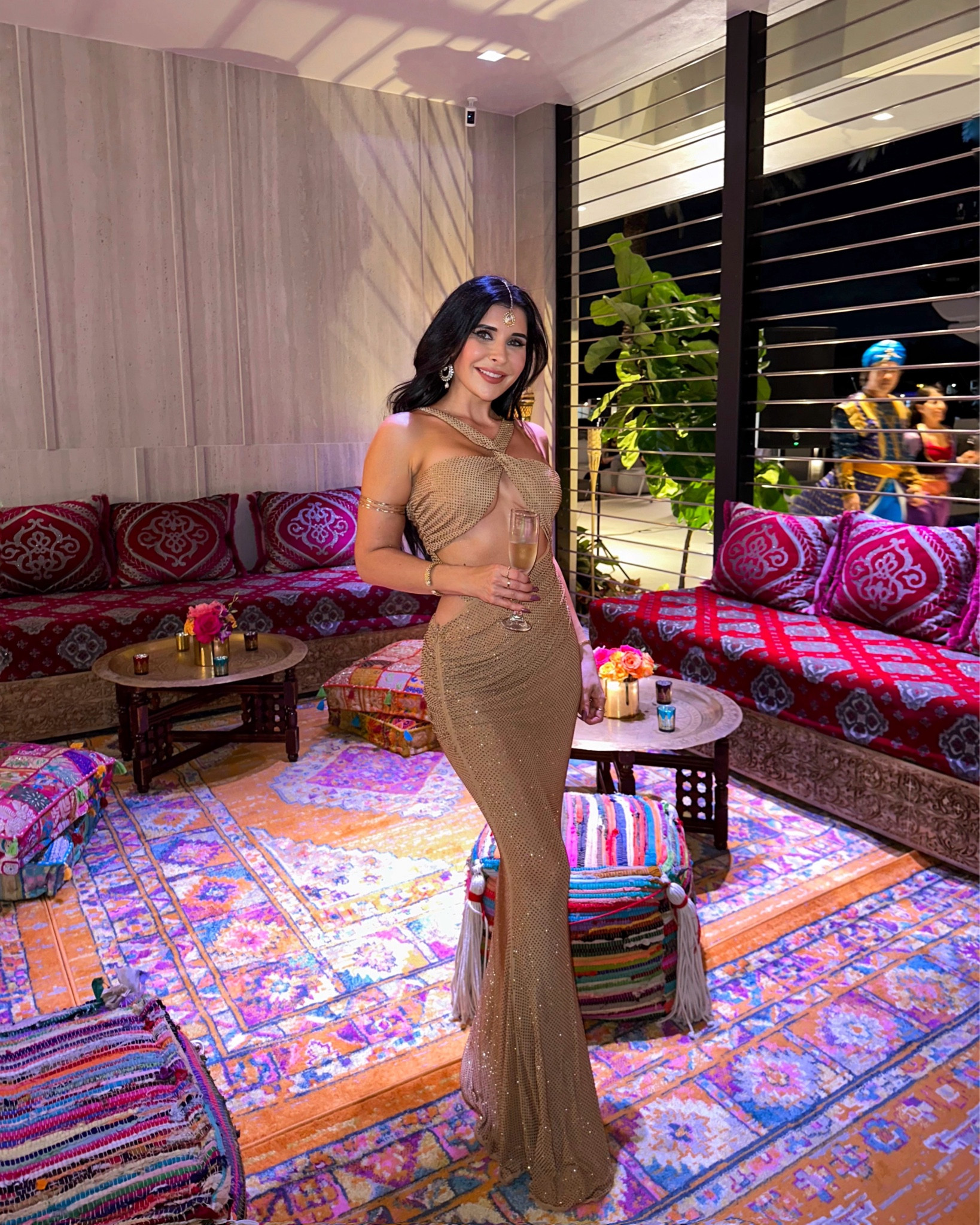 Beautiful gold embellished cut out Retrofete sheer maxi gown dress ✨ perfect for the upcoming holidays and New Year’s party! Wearing Small 

#LTKStyleTip #LTKHoliday #LTKParties