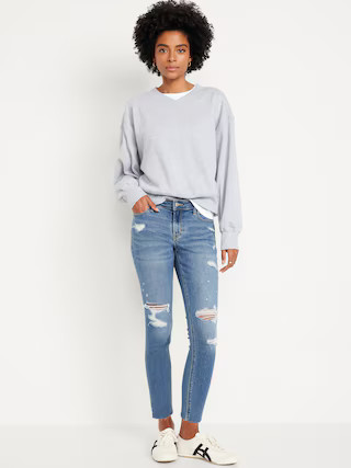 Mid-Rise Rockstar Super-Skinny Ankle Jeans | Old Navy (US)
