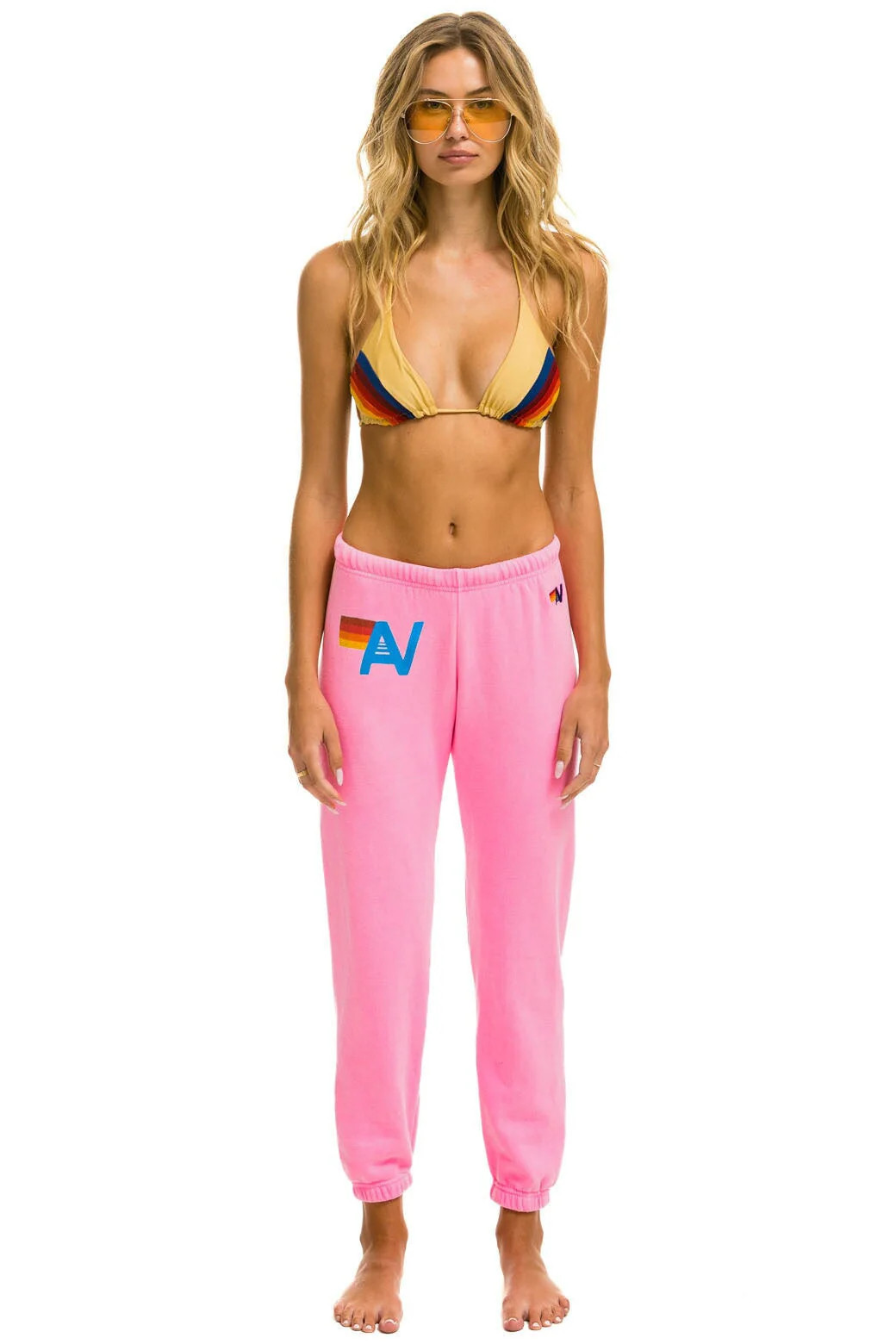 LOGO SWEATPANTS - NEON PINK | Aviator Nation