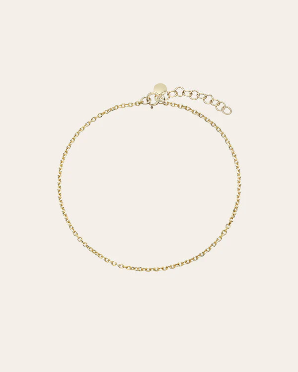 14k Gold Cable Link Chain Bracelet | Zoe Lev Jewelry