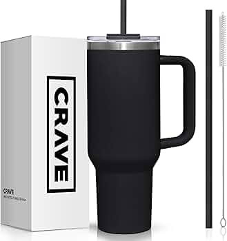 40oz Tumbler with Lid and Straw l Reusable Spill Proof Double Wall Insulated Stainless Steel Wate... | Amazon (US)