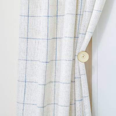 Brass Finish Decorative Screw Curtain Holdback Set - Hearth & Hand™ with Magnolia | Target