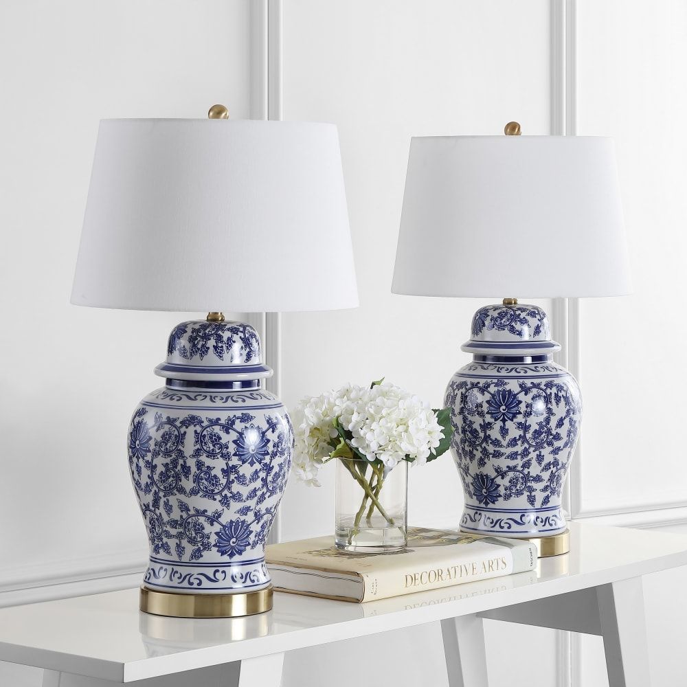 Arwen Blue and White Table Lamp Set of 2 | 1stopbedrooms