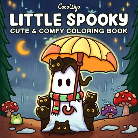 Little Spooky: Coloring Book for Adults and Teens Featuring Cute Creepy Creatures in Cozy Hygge Moments for Relaxation - Paperback Makeup Organizers | Walmart (US)
