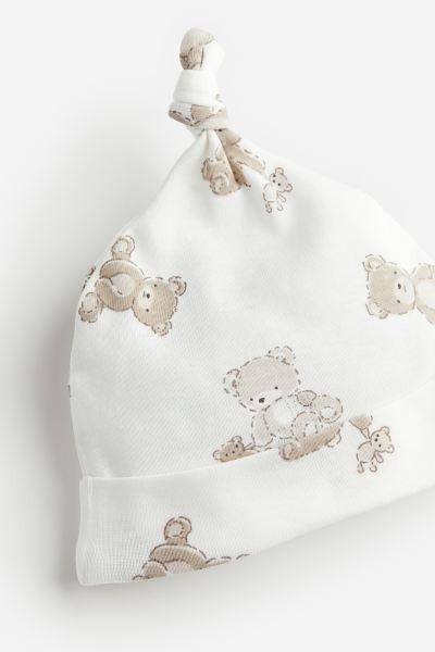 3-piece cotton set - White/Teddy bears - Kids | H&M GB | H&M (UK, MY, IN, SG, PH, TW, HK)