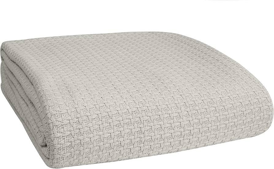 BELIZZI HOME 100% Cotton Bed Blanket, Breathable Bed Blanket King Size, Cotton Thermal Blankets K... | Amazon (US)