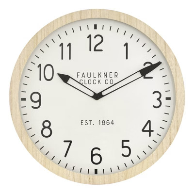 16" Wall Clock Wood - Threshold™ | Target