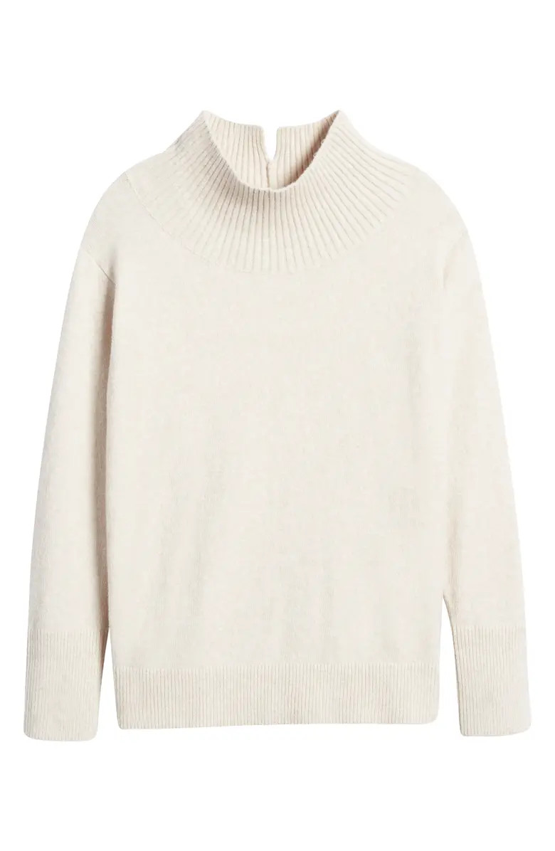 Caslon® Funnel Neck Cotton Blend Sweater | Nordstrom | Nordstrom