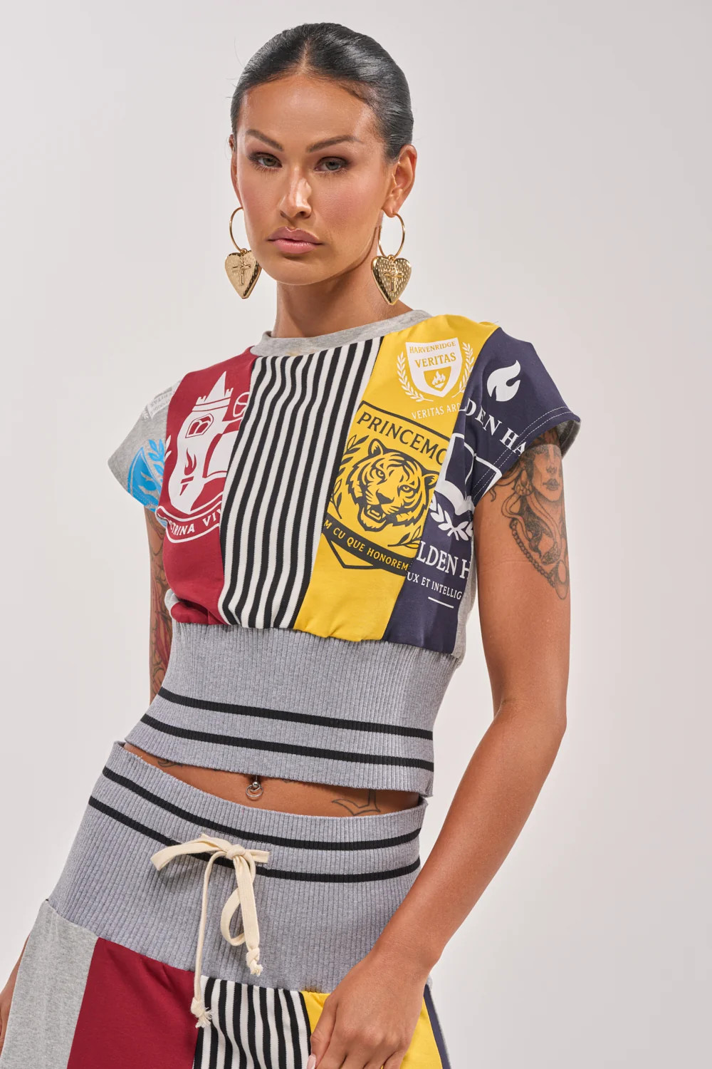 AKIRA Mixed Feelings Cropped T-Shirt | Size Small | AKIRA